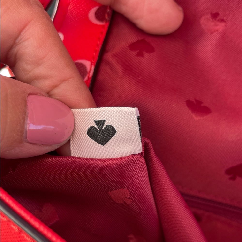Kate Spade Red and White Polka Dot Cross Body Bag $299 MSRP - Picture 5 of 10